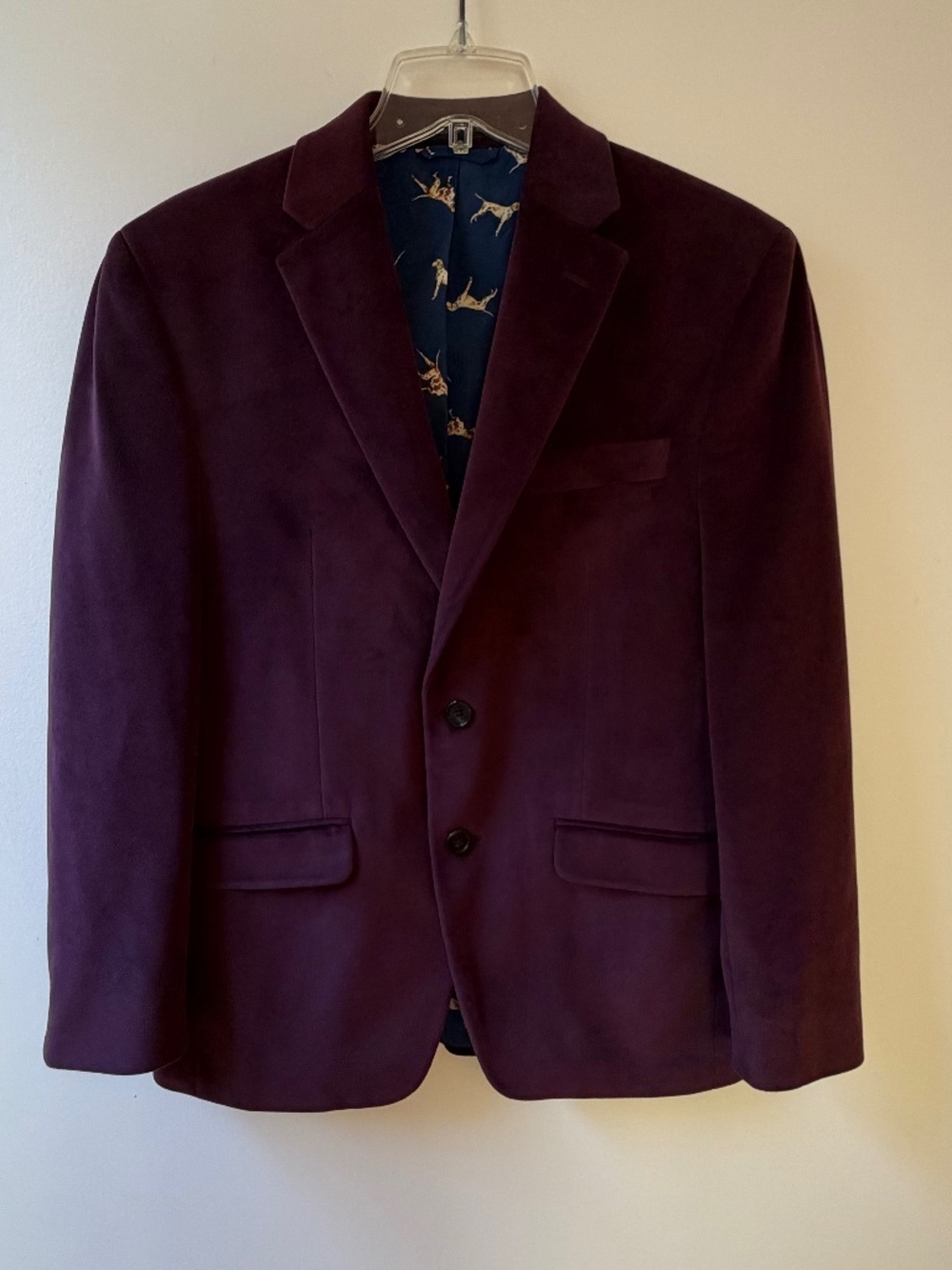 Men's Ralph Lauren Wine Red Velvet Blazer Sz. 36S